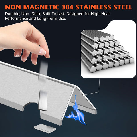 QuliMetal Genesis II heat deflectors flat lay for Weber compatibility.