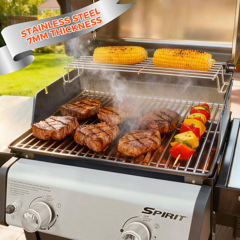 QuliMetal grates installed on Weber Spirit E-210 displaying even heat