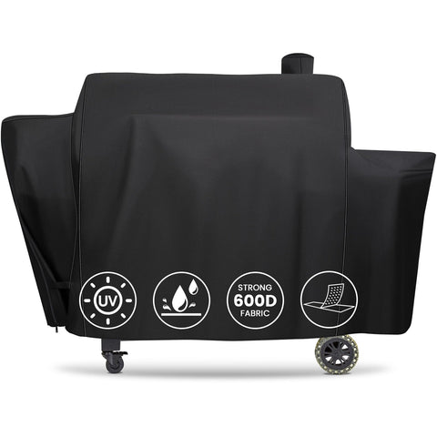 QuliMetal grill cover on PB1100PSC1 demonstrates weatherproof protection and a precise fit