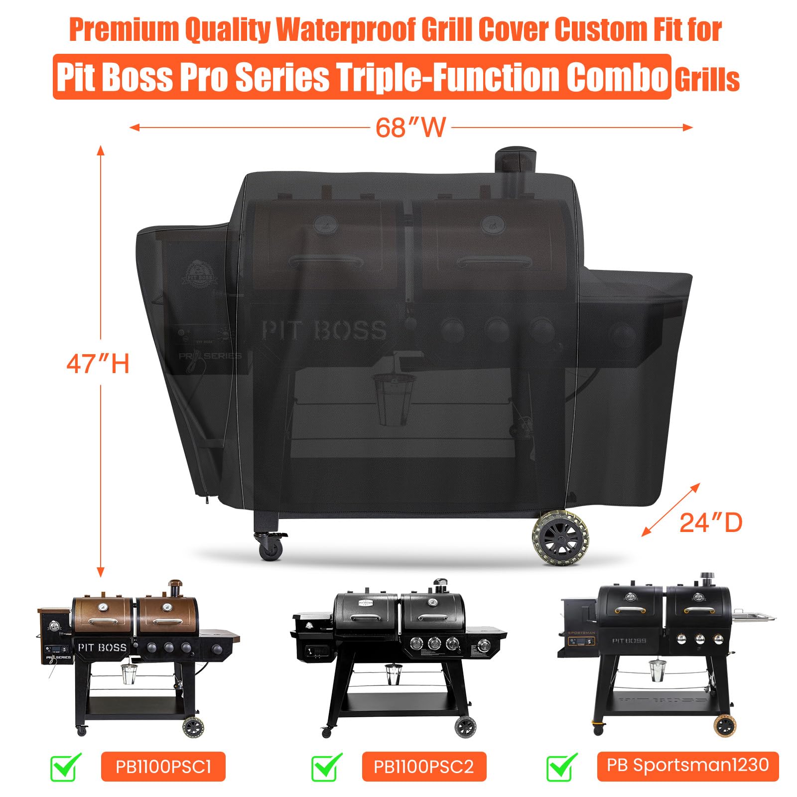 QuliMetal PB1100PSC2 cover guarding against wind and rain for easy upkeep