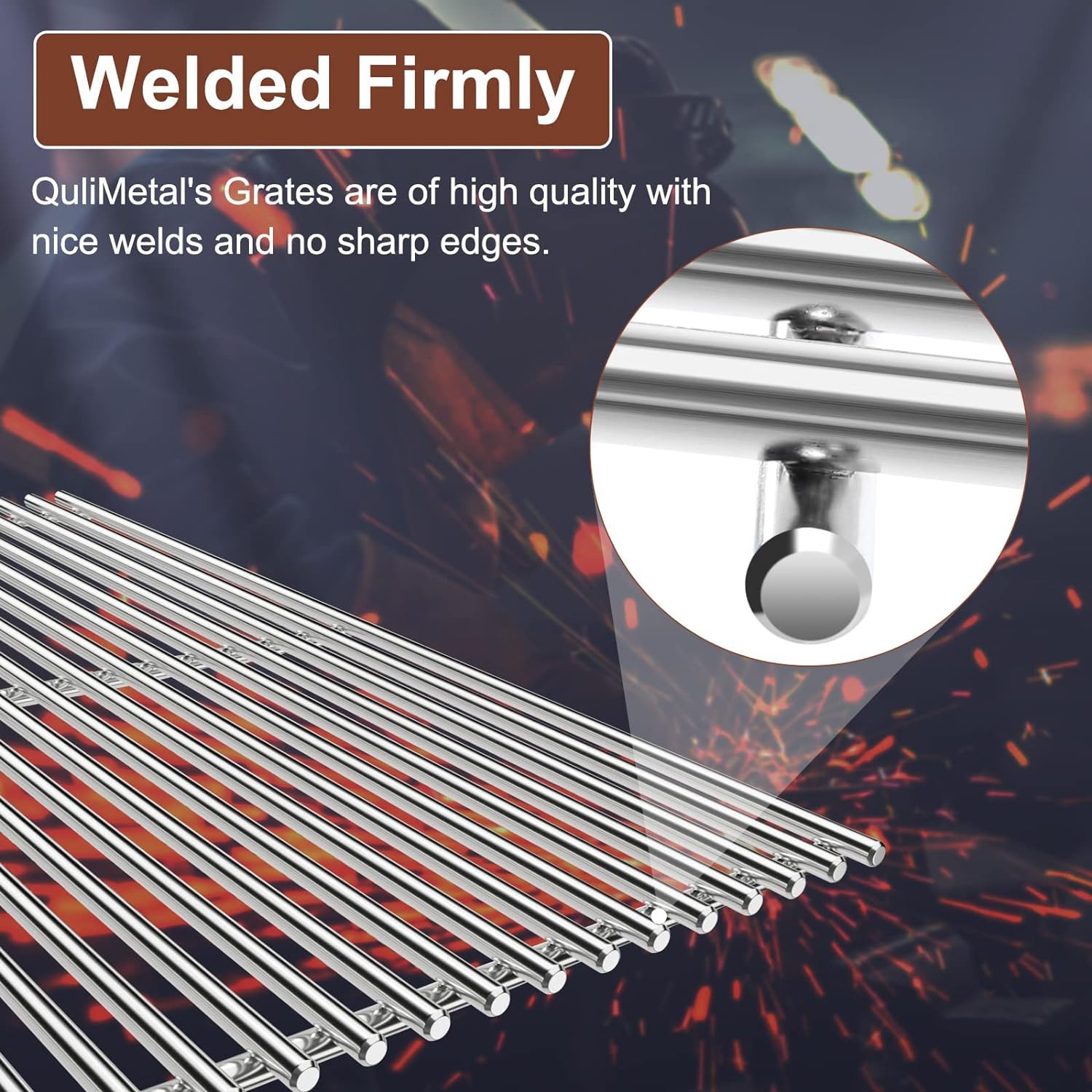 QuliMetal sear-friendly grates create distinct grill marks on foods