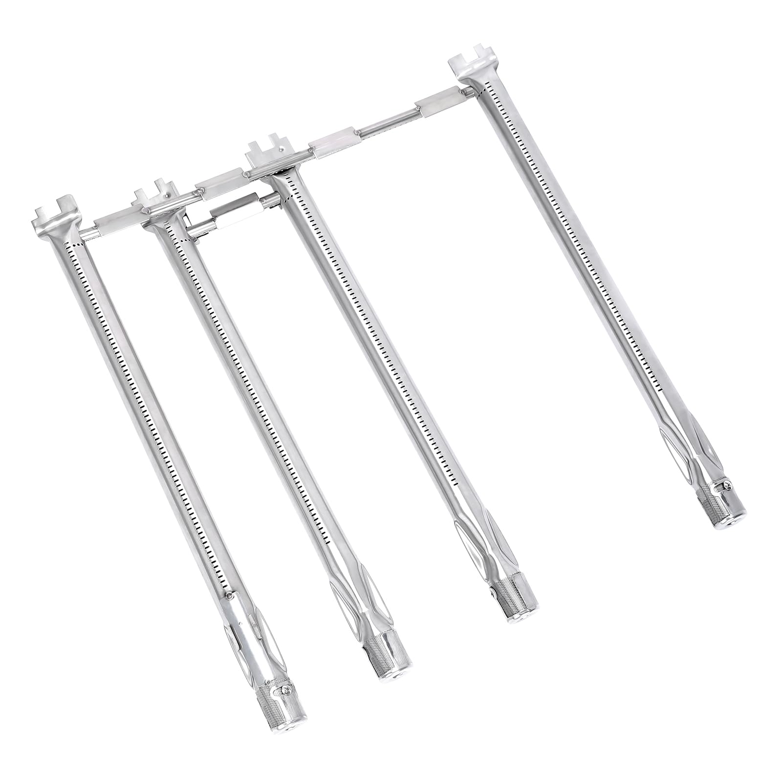QuliMetal Spirit e330 burner tubes with front controls for Weber upgrade.