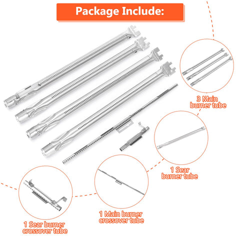 QuliMetal stainless steel burner tubes resist corrosion for long-lasting grilling.