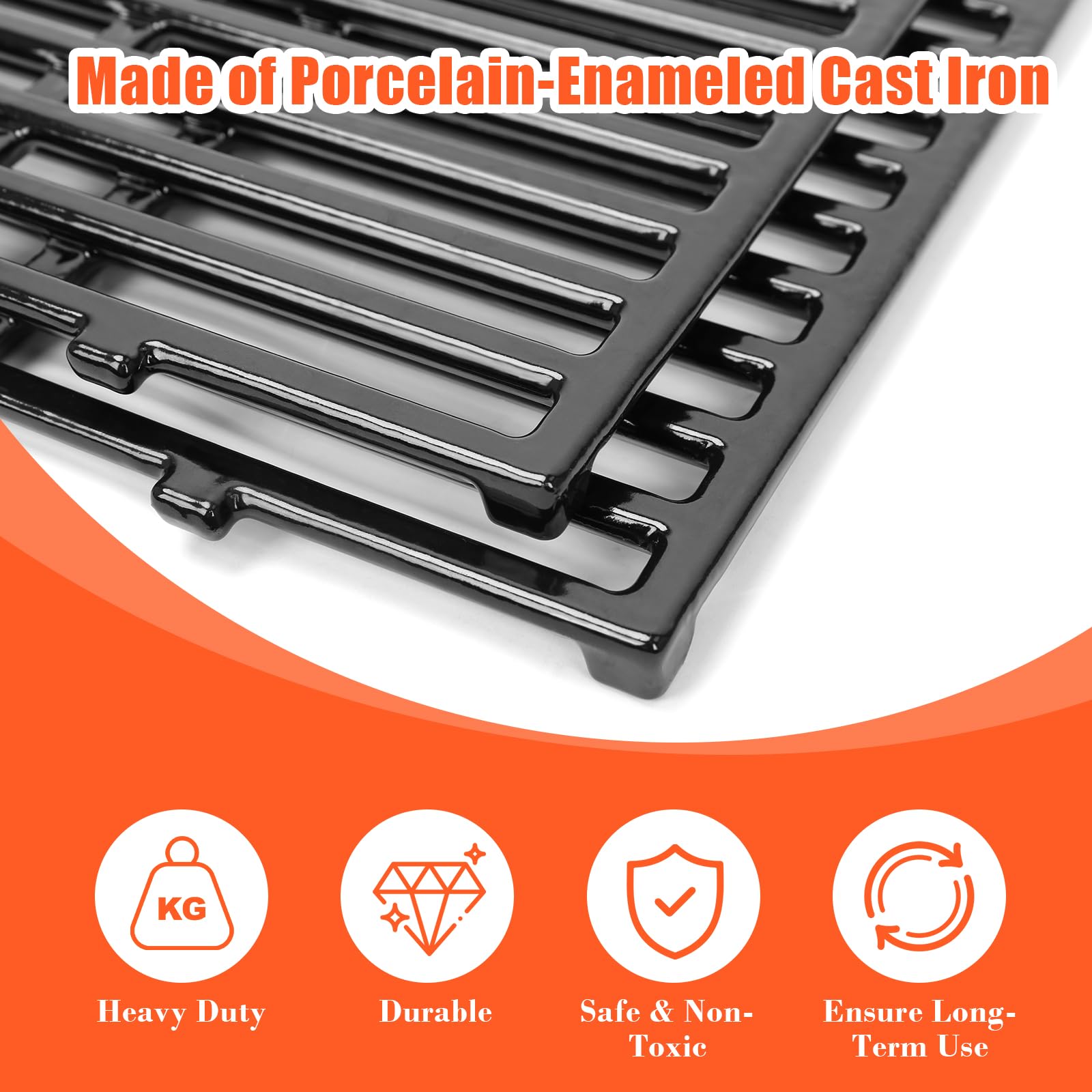 QuliMetal 18.75 x 13.25 inch grate fits Genesis II 300-series for steady temperatures.