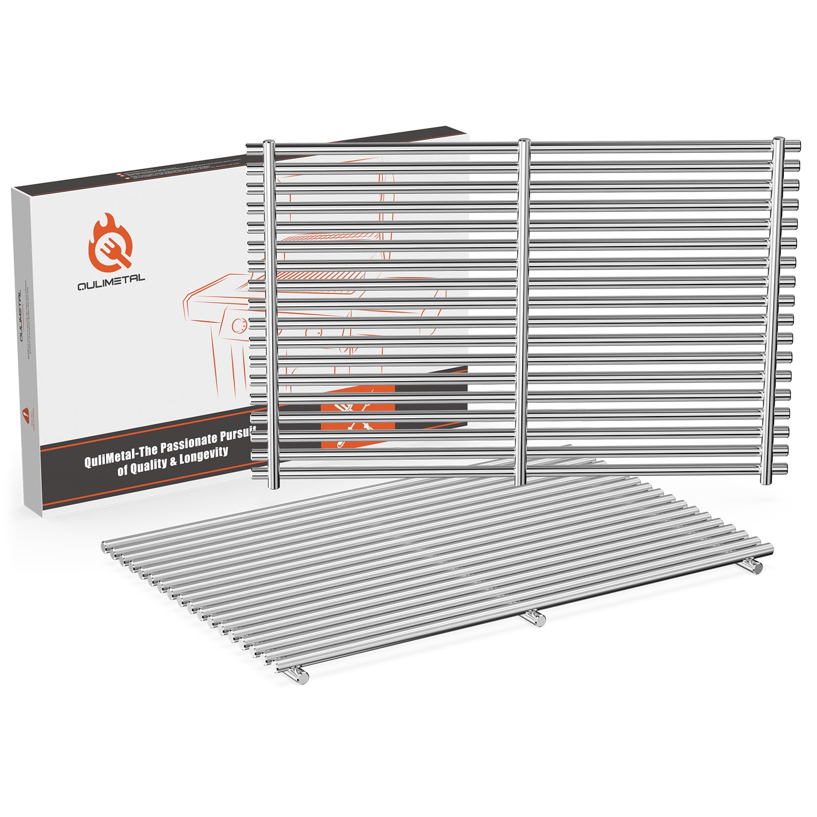 QuliMetal 18.75-inch grate pair for Weber Genesis II 300 series delivers sturdy fit and even heat