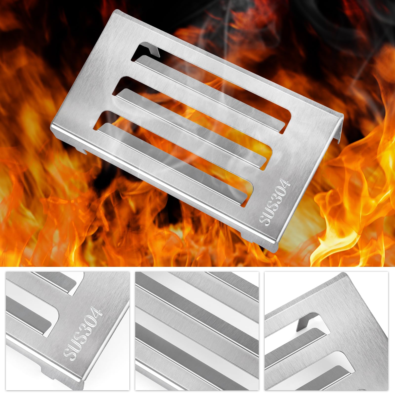 QuliMetal 67060 heat deflector dimensions show proper sizing for installation.
