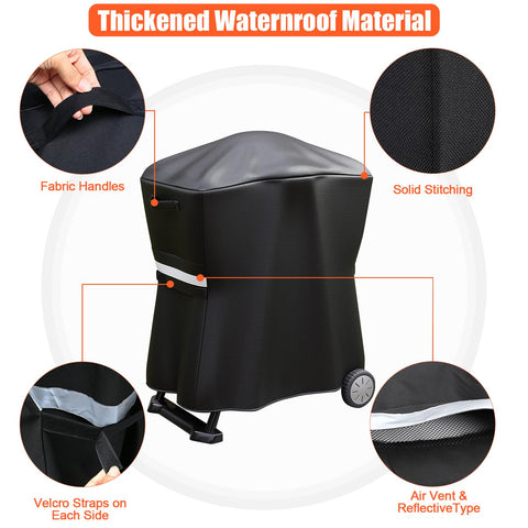 QuliMetal 7113 velcro straps secure cover against wind.