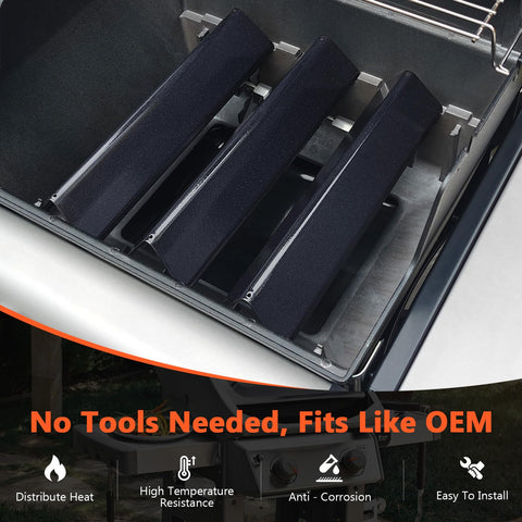QuliMetal 7635 flavorizer bars protecting burners during grilling