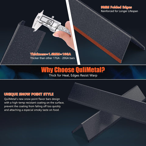 QuliMetal 7635 flavorizer bars porcelain-steel material resistant to corrosion