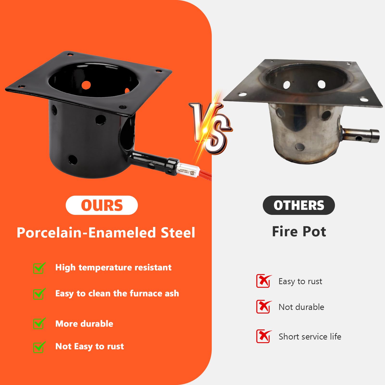 QuliMetal ash remover included for cleaner airflow and easier cleanup.