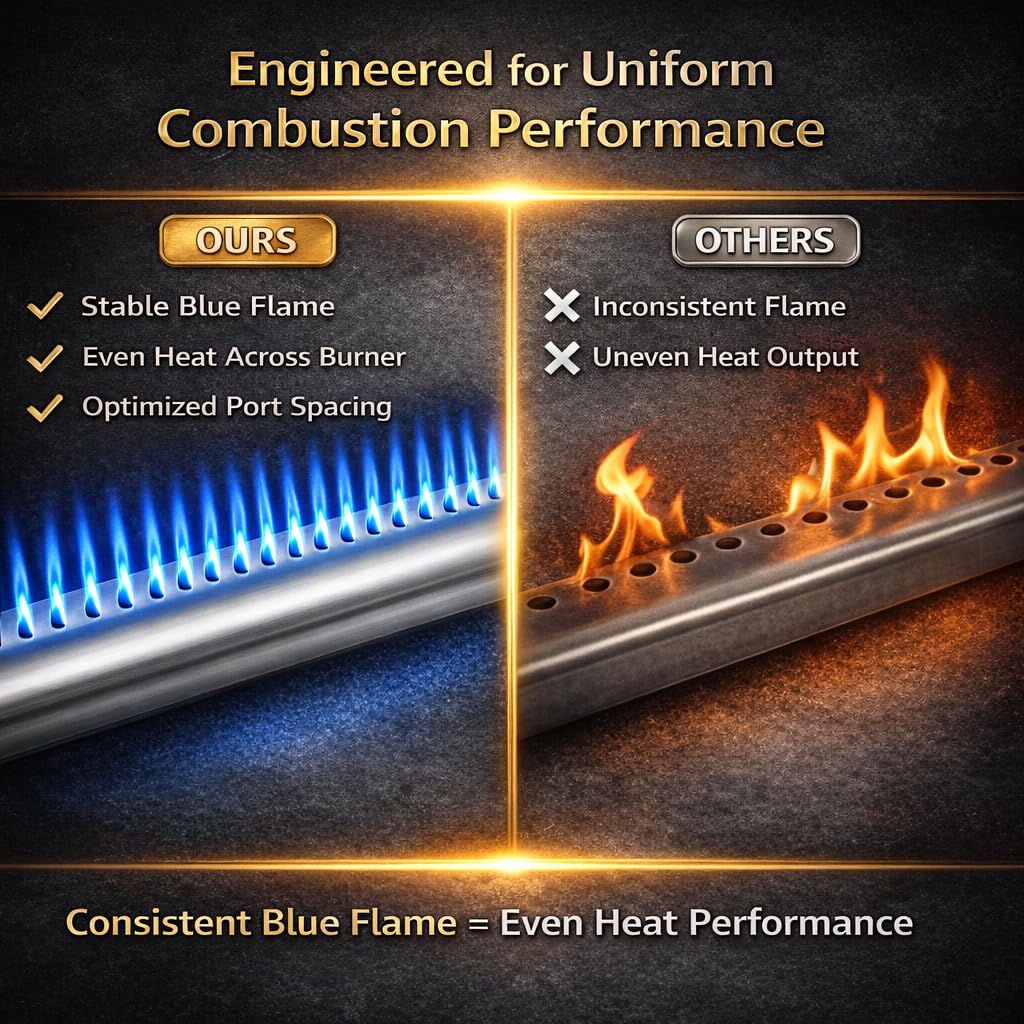 QuliMetal burner assembly with bolts simplifies replacement and setup