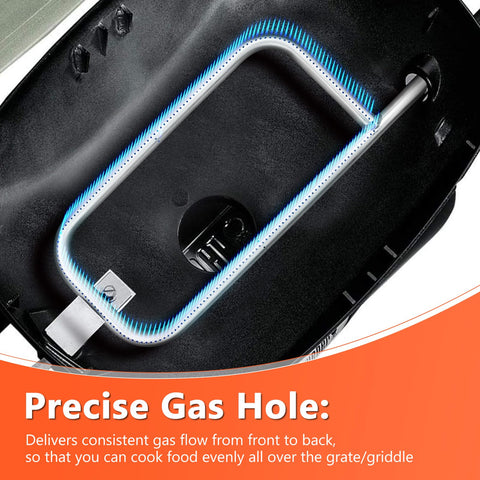 QuliMetal burner tube with screw and installation guide for easy replacement.