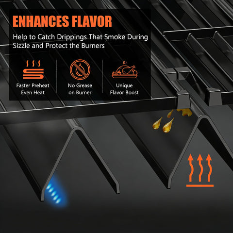 QuliMetal enamel finish enables quick post-grill cleaning