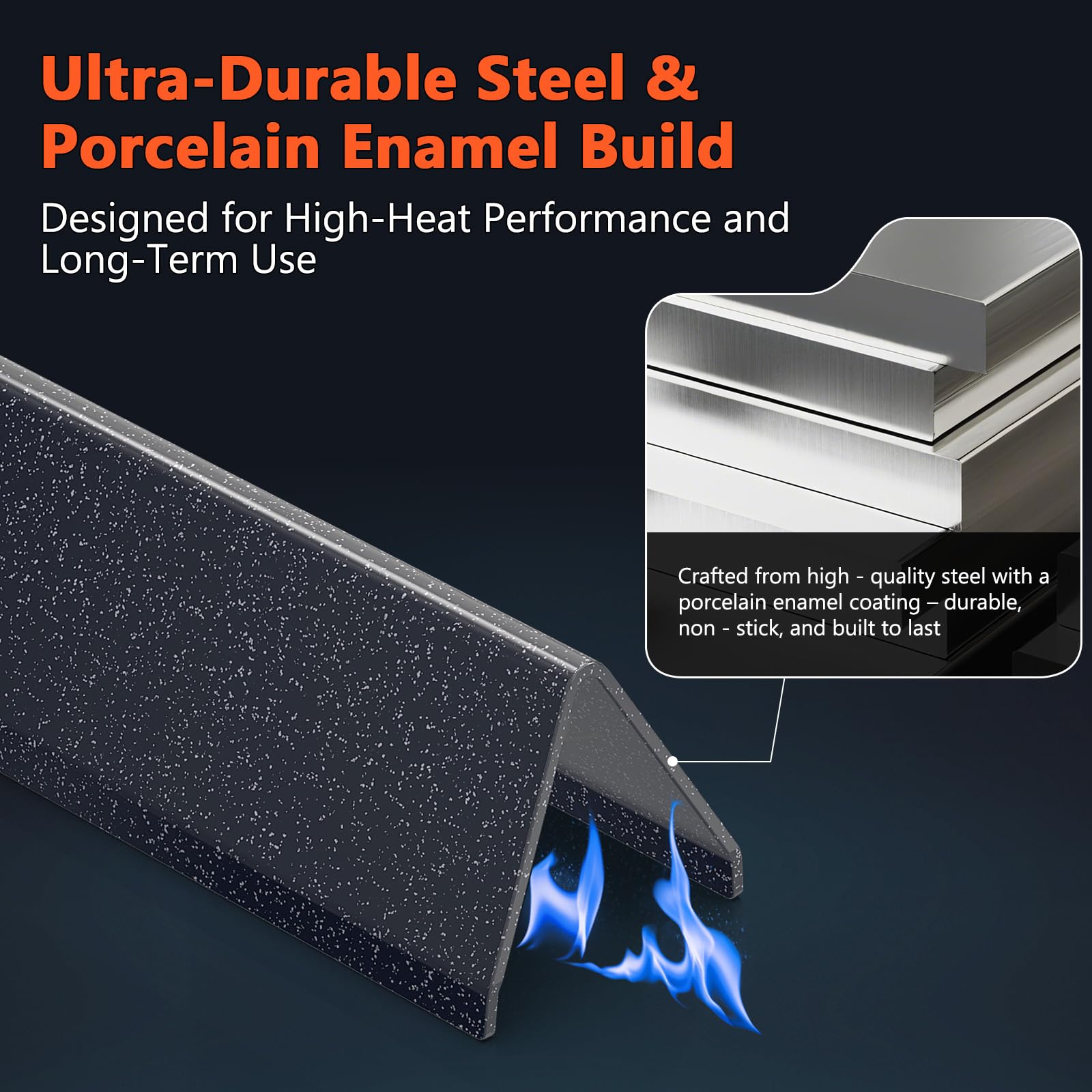 QuliMetal 17.5 inch grates provide robust grilling performance.