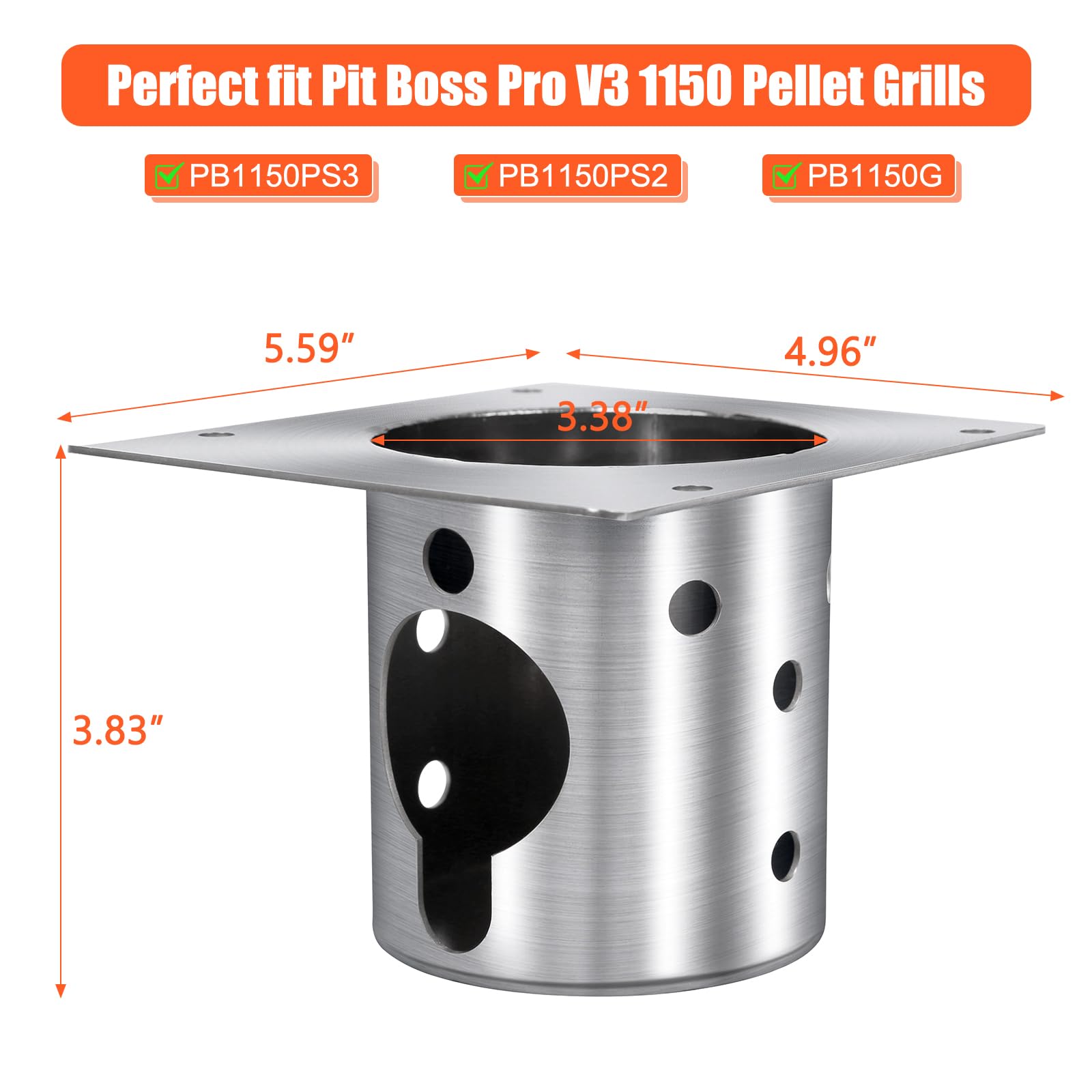 QuliMetal 304 stainless steel burn pot close-up highlights solid construction and rust resistance.