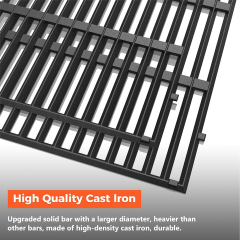 Flat-top design improves contact and reduces sticking on QuliMetal grates