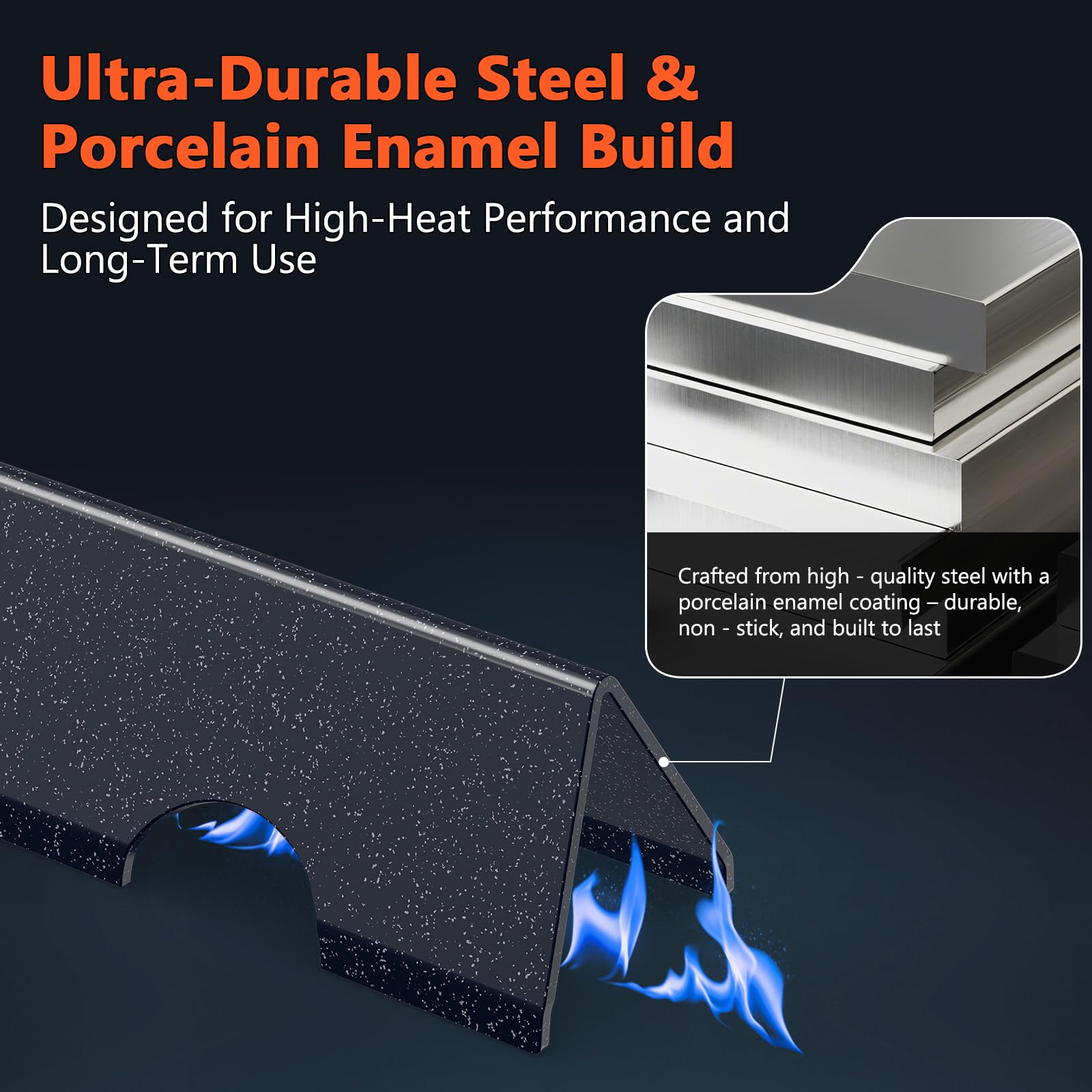 QuliMetal flavorizer bars 16GA construction for strong performance.