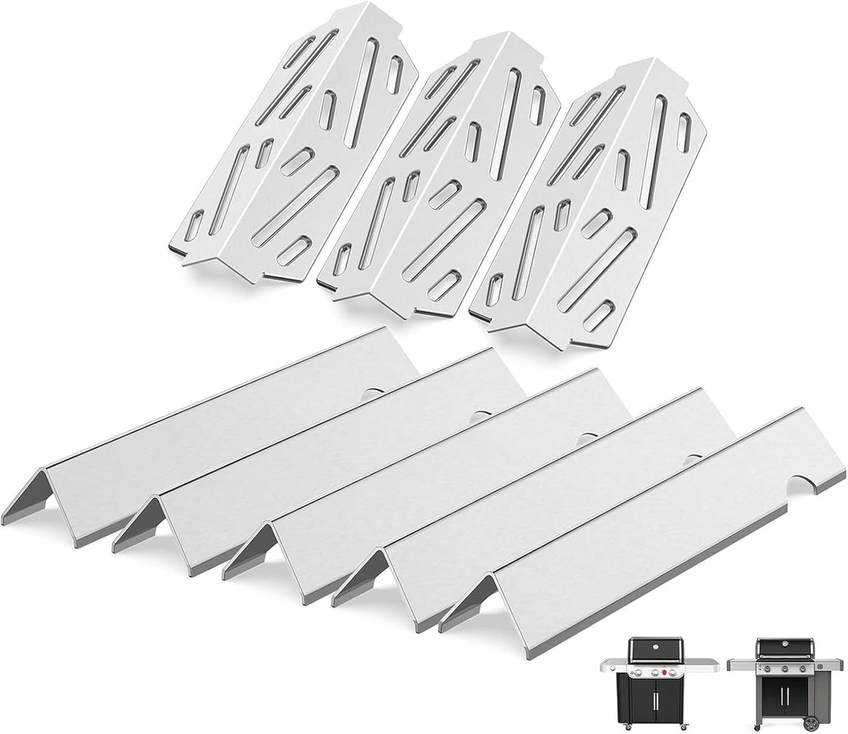 QuliMetal Genesis II flavorizer bars deliver durable heat distribution for Weber grills.