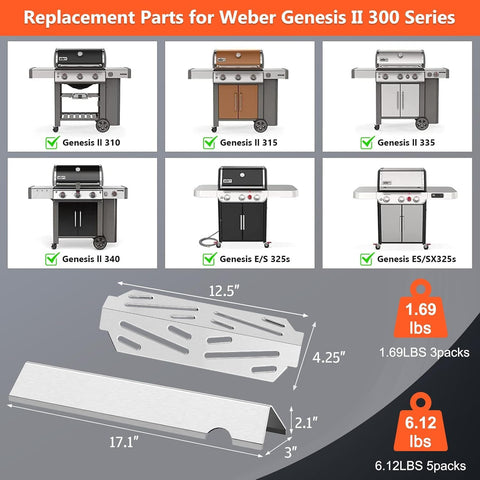 QuliMetal Genesis II heat deflectors shield burners and help maintain even cooking.