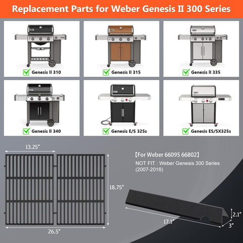 QuliMetal Genesis II cast-iron grate (right) delivers durable grilling performance.
