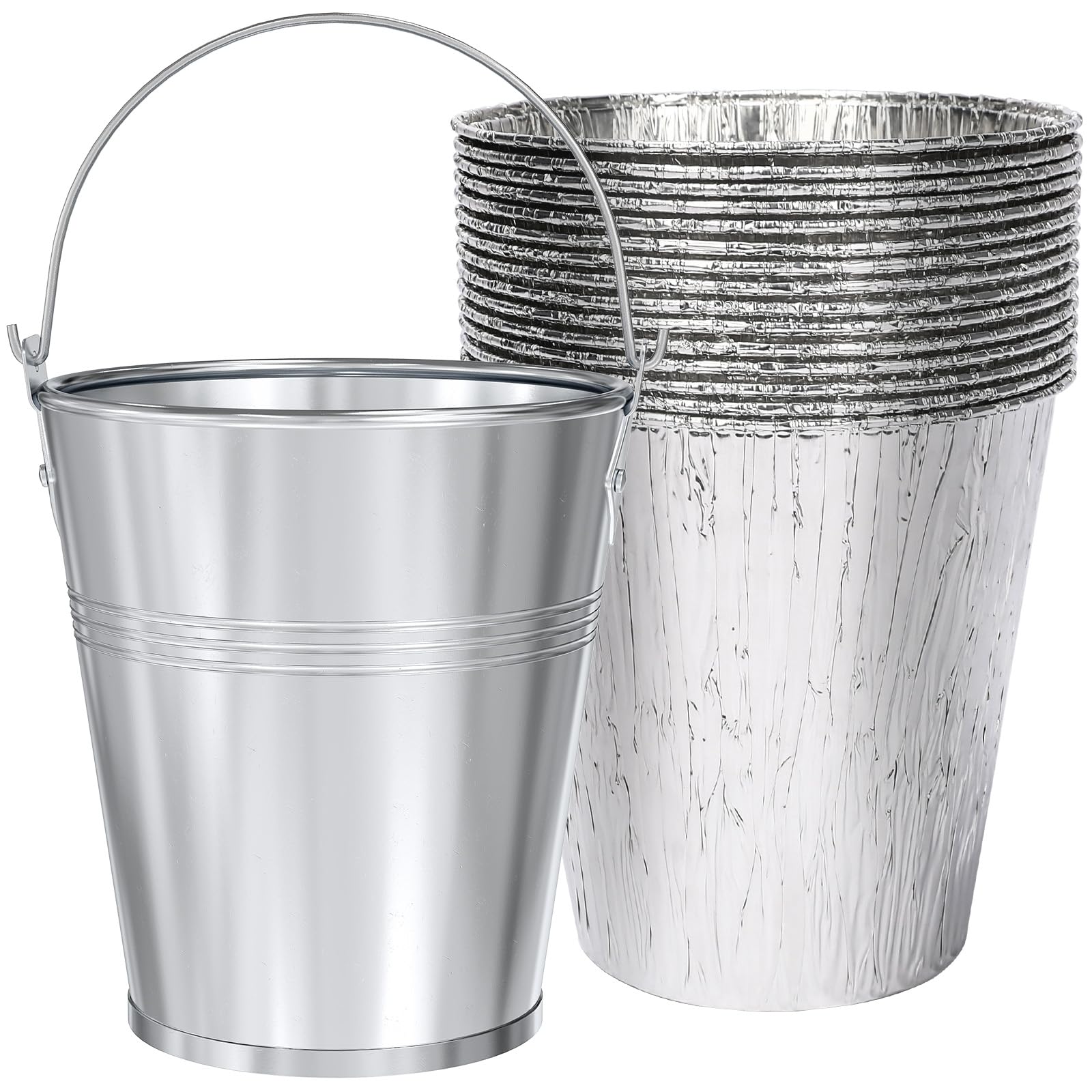 QuliMetal grease bucket and liners assembly for versatile outdoor grilling.