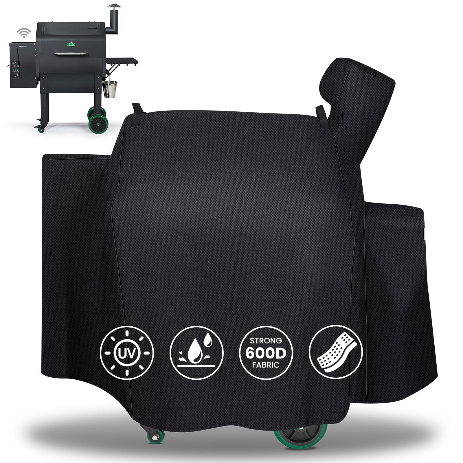 QuliMetal grill cover for Daniel Boone Prime WiFi with front-fit design protects shelves.