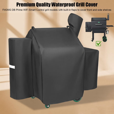 QuliMetal grill cover suits Daniel Boone Prime WiFi and Ledge models with side shelves.