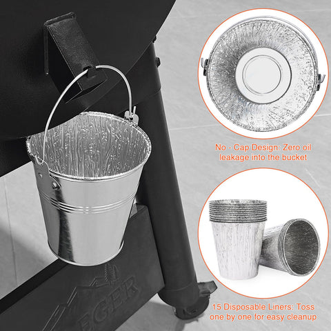 QuliMetal ice bucket doubles as a grease bucket for beverages.