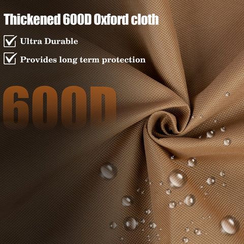 QuliMetal Pit Boss/1150 cover close-up reveals waterproof fabric and seams