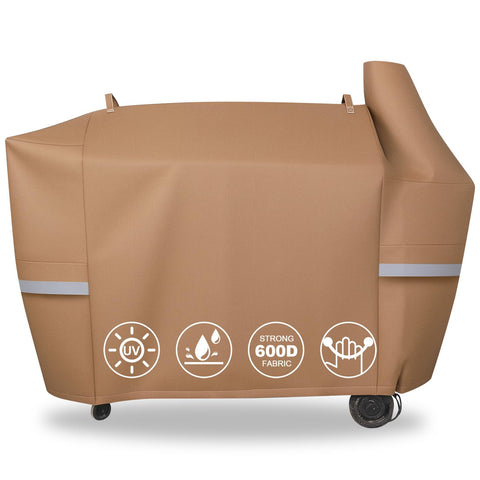 QuliMetal Pit Boss Austin XL cover front view shows weather protection and fit for outdoor use