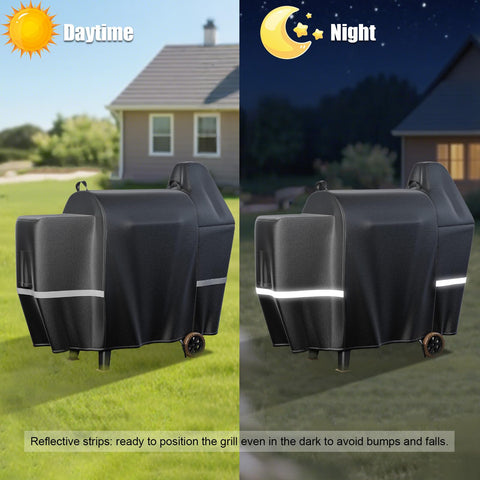 QuliMetal reflective tape on grill cover improves nighttime visibility
