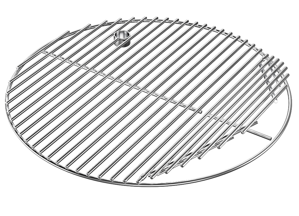 QuliMetal round grate stainless steel front view for durable grilling surface.