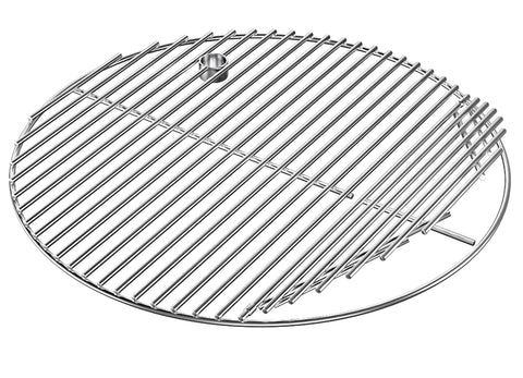 QuliMetal round grate stainless steel front view for durable grilling surface.