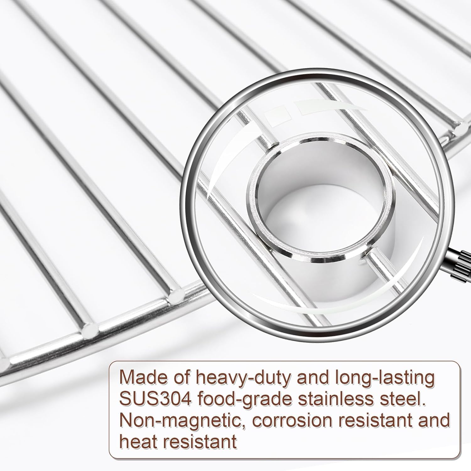 QuliMetal round grate rustproof 304 stainless steel stays pristine.
