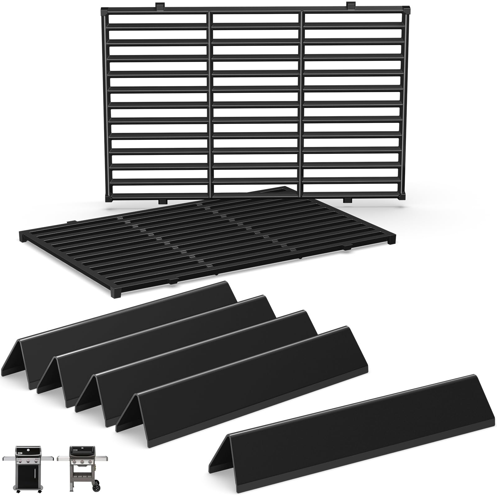 QuliMetal Spirit E310 grill grate in porcelain enamel for even searing