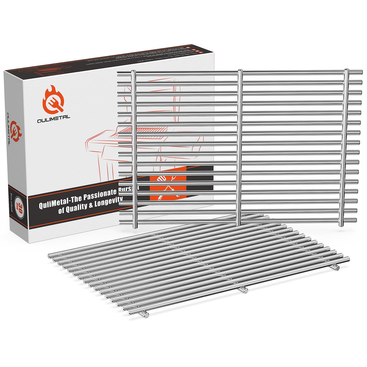 QuliMetal SUS304 grill grates for Weber Spirit E310 with even heat distribution.