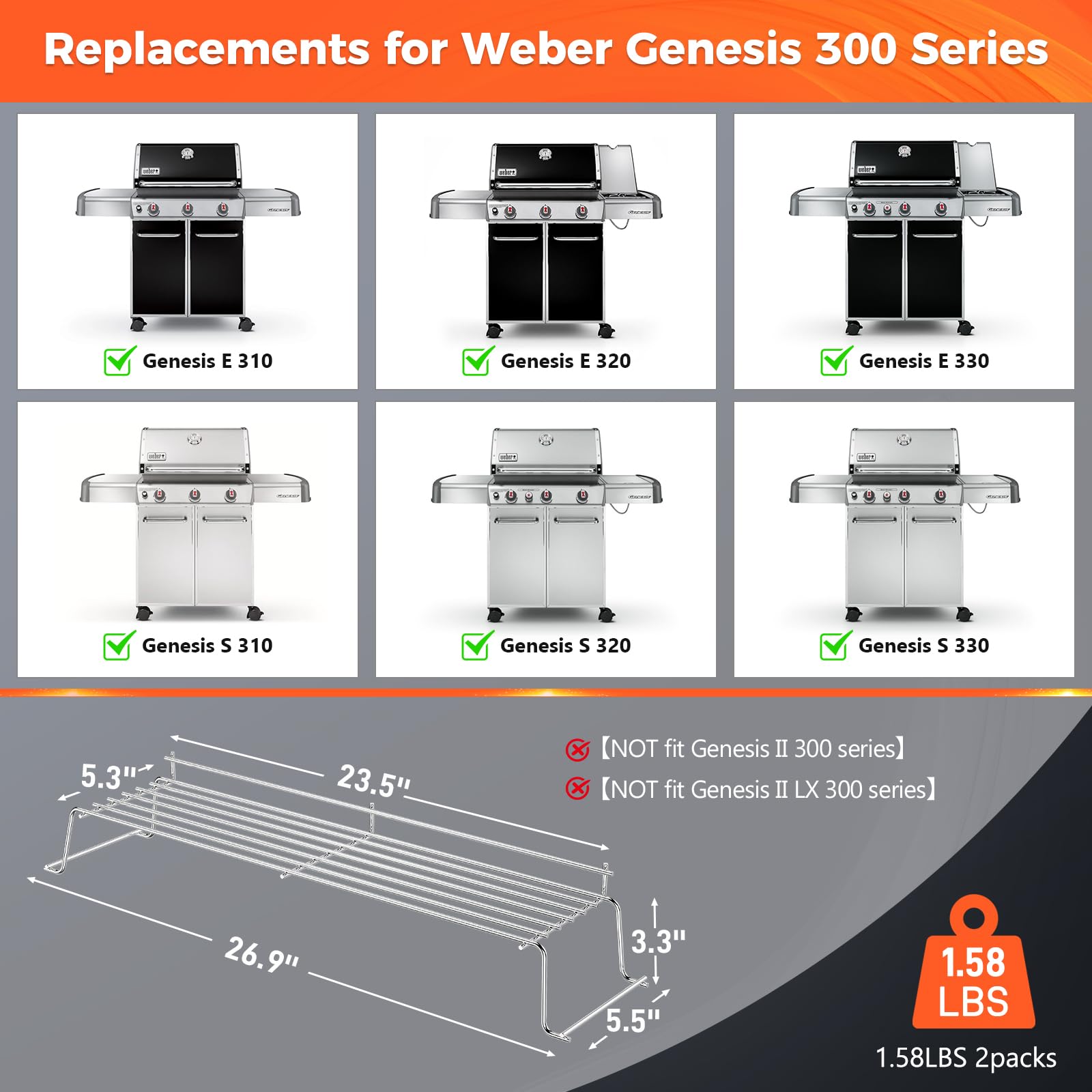 QuliMetal warming rack dimensions show extra space for warm buns or sides