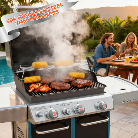 QuliMetal Genesis 300 grates resist chipping and flaking, simplifying post cook cleanup.