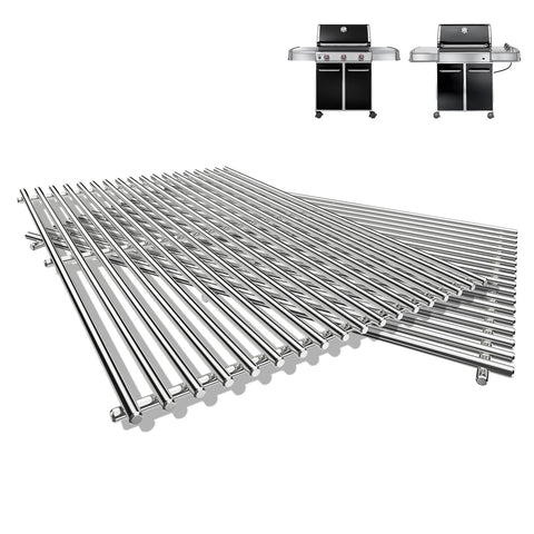 QuliMetal Weber Genesis 300 grates—19.5-inch length with durable 7mm SUS304 rods for lasting performance.