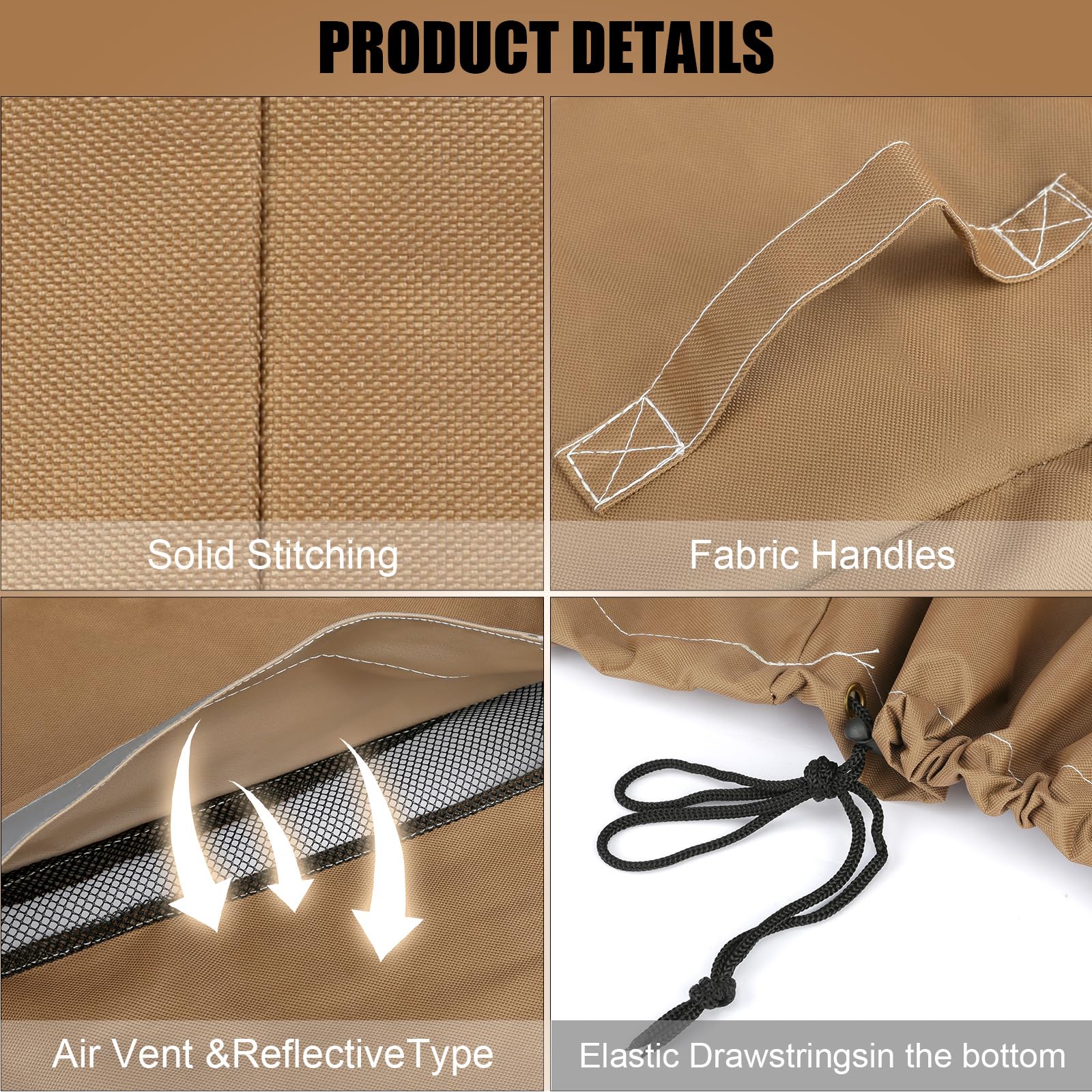QuliMetal wood pellet grill cover waterproof close-up highlights easy cleaning surface