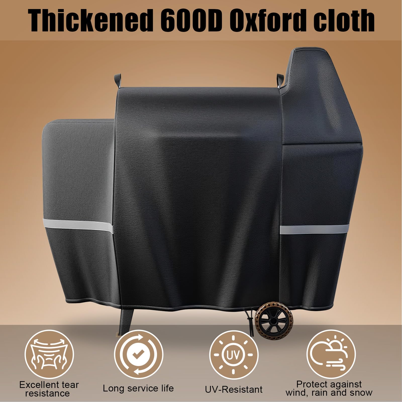 QuliMetal grill cover for Z Grill 700 series offering outdoor protection