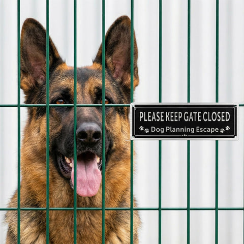 Qulkws lightweight metal sign suited for walls, gates, and frames.