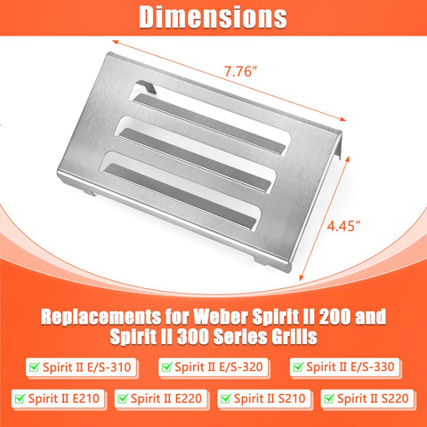 QuliMetal heat deflector side profile for Spirit II 200/300—stainless durability