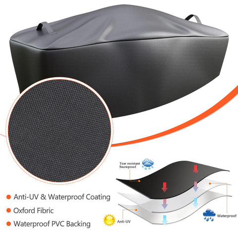 QuliMetal 7112 cover with reflective tape aids night visibility.