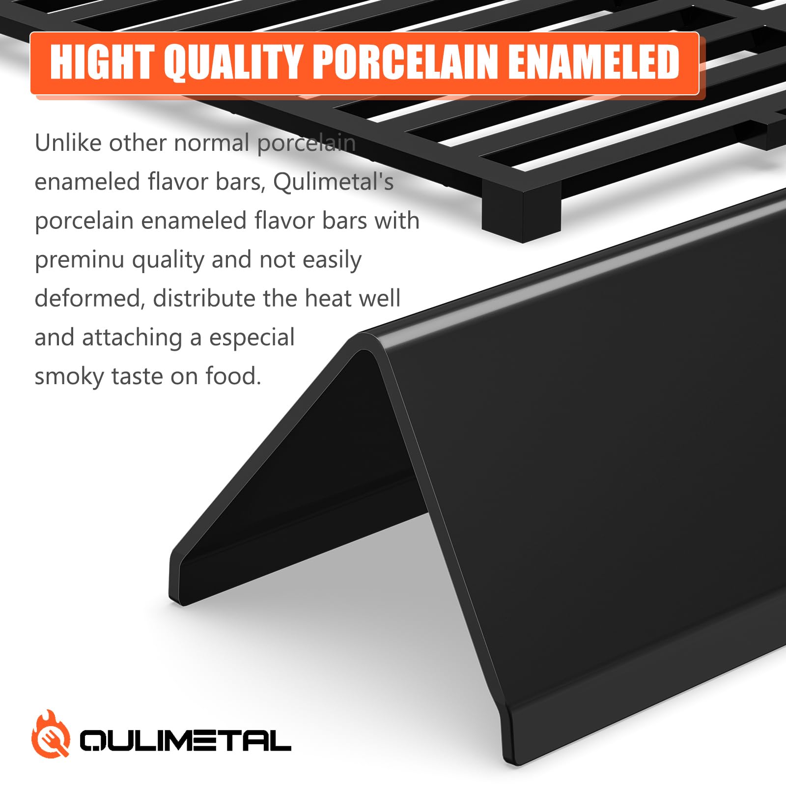 QuliMetal 11.8mm thick flavorizer bars offer durability and steady heat.