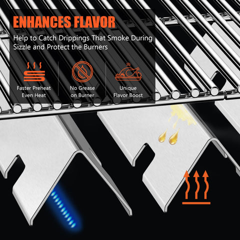 Four notches on QuliMetal flavorizer bars enhance airflow and flame visibility