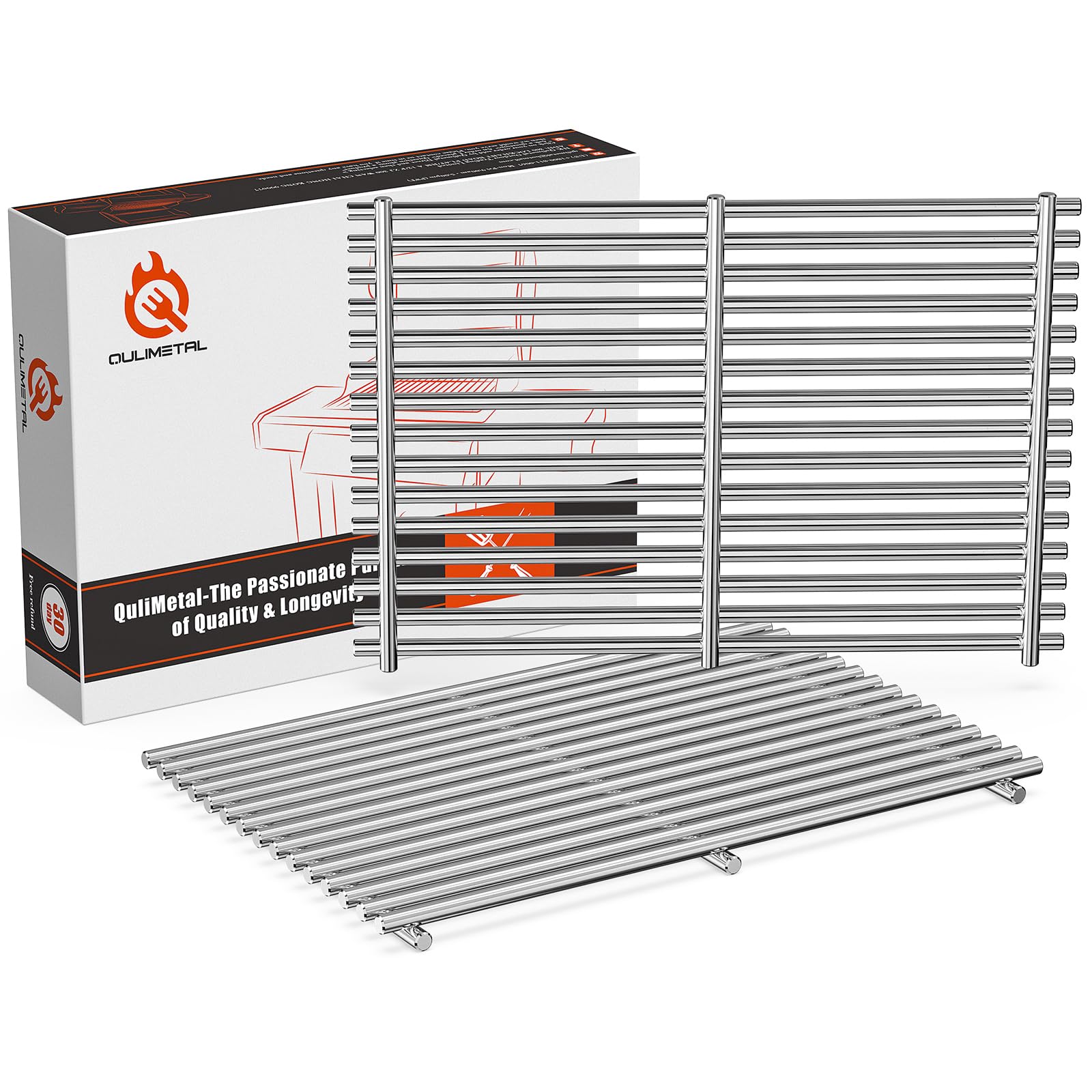 QuliMetal 9mm grill grates for Weber Spirit 300 series offer durable SUS304 steel for even heat