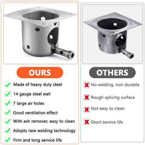 QuliMetal ash remover tool ready for easy cleanup after grilling