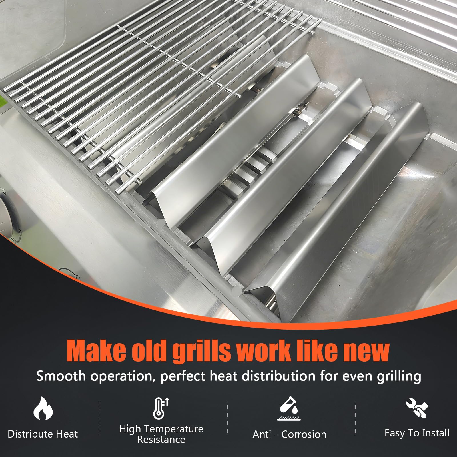 QuliMetal flavorizer bars provide even heat distribution for consistent grilling results