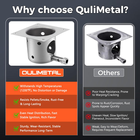 QuliMetal heavy-duty steel burn pot close-up highlighting durability